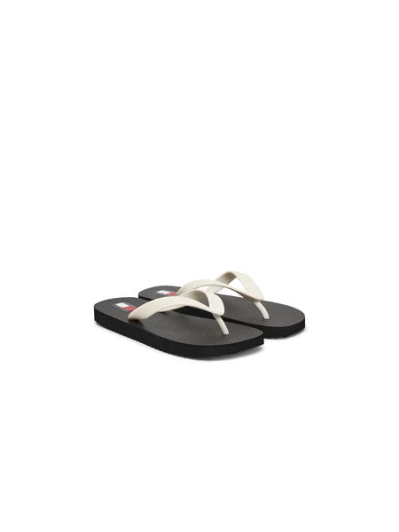 Női flip-flop papucsok Tommy Jeans Logo Summer black/ecru. Méret: 36 EU fehér