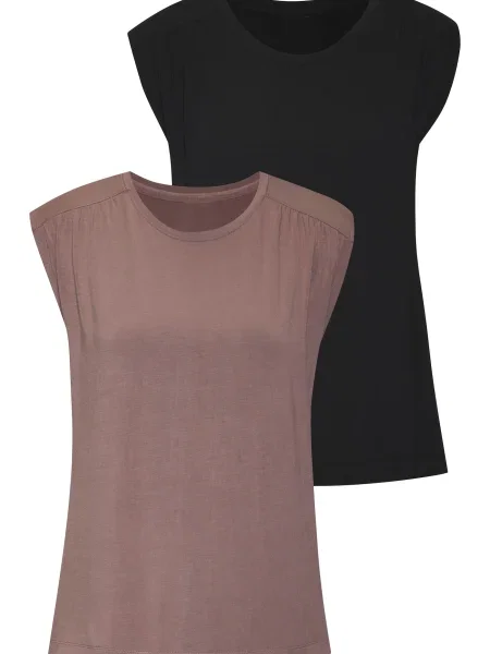 LASCANA Tricou gri taupe negru