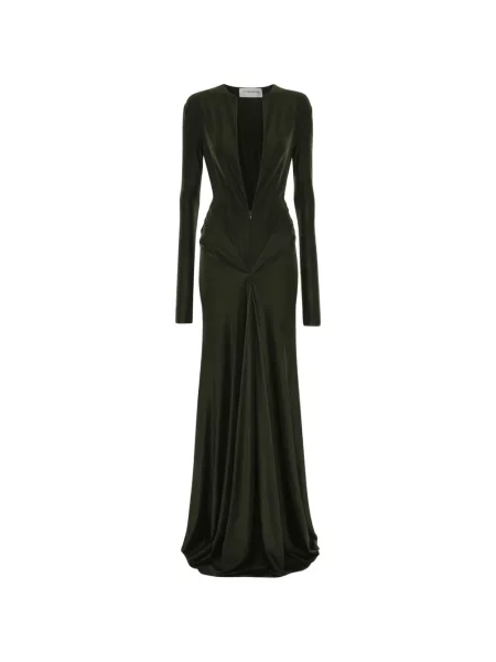 Rochie maxi Victoria Beckham verde