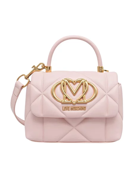 Love Moschino torebka crossbody z imitacji skóry różowa