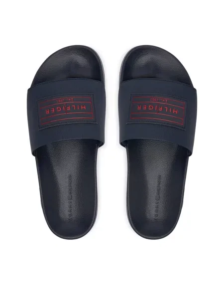 Tommy Hilfiger Klapki Patch Pool Slide granatowy