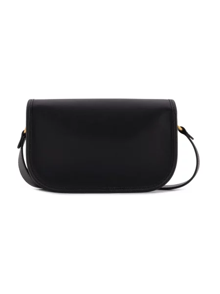 Lniana torebka crossbody Valentino Garavani czarna