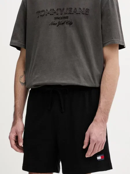 Tommy Jeans σορτς επίσημα Ανδρικά με μαύρο