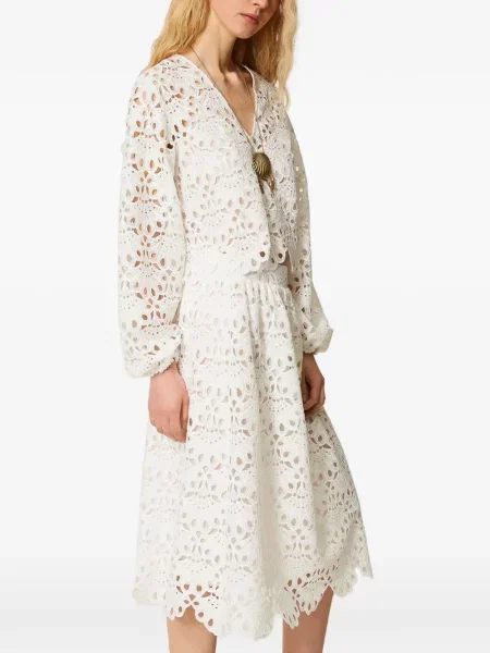 Fustă midi Twinset alb