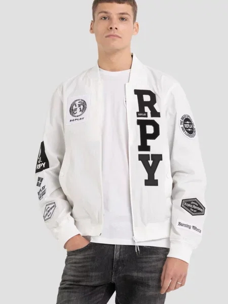 Бомбер Replay белый