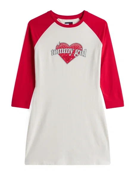 Tommy Jeans Φόρεμα κόκκινο / μαύρο λευκό