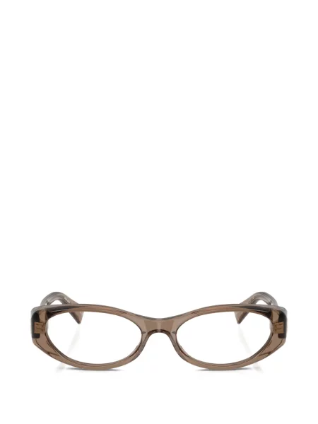 Ochelari de soare ovali Miu Miu Eyewear maro