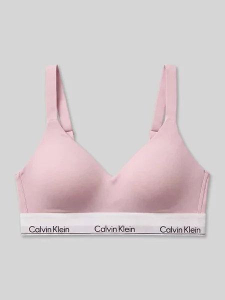 Biustonosz typu bralette z mieszanki bawełny Calvin Klein Underwear różowa