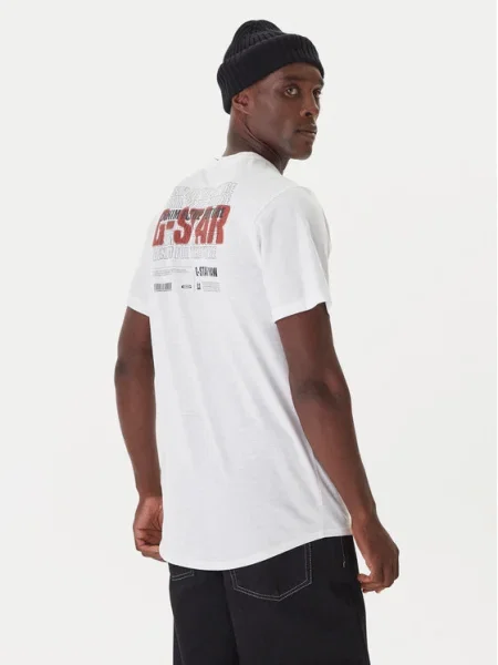 G-Star Raw Tricou Lash Back alb