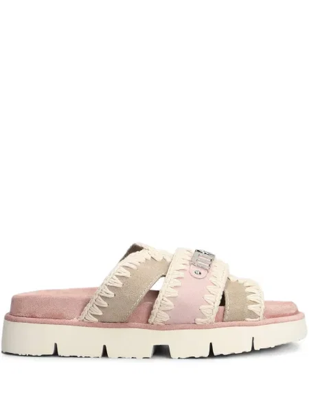 Кожени сандали Mou розово