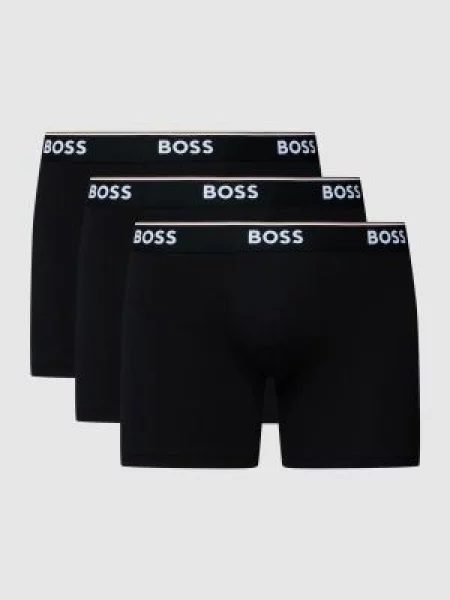 Obcisłe bokserki z z logo w zestawie 3 szt. model ‘Power’ Boss czarne
