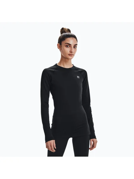Дамски анцуг Under Armour Authentics CG Crew black/white с дълъг ръкав бяло