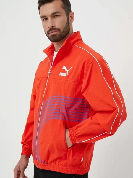 Bunda Puma přechodná oranžová