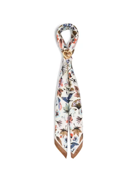 Fular Bimba Y Lola cu model floral cu imagine verde