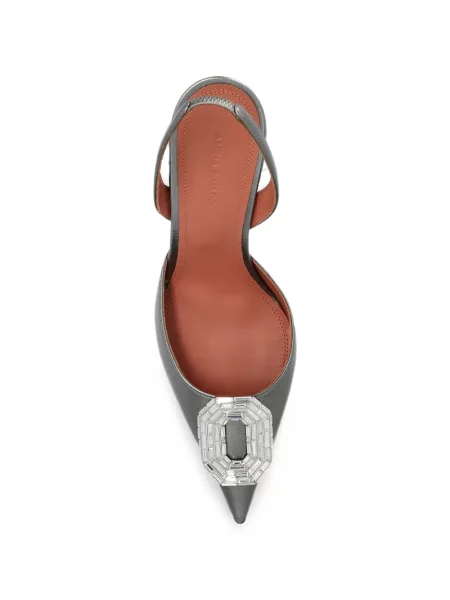 Pantofi cu toc Amina Muaddi gri