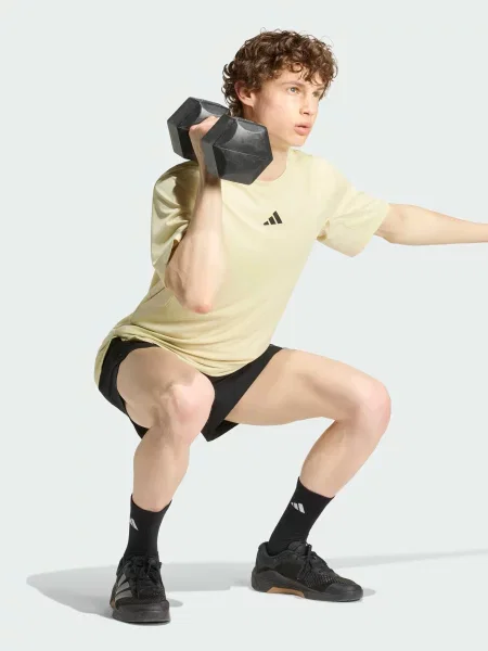 Спортивная футболка Adidas бежевая