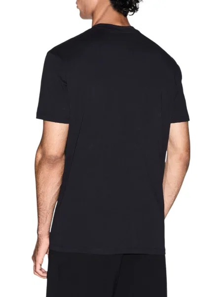 Тениска Armani Exchange с принт черно