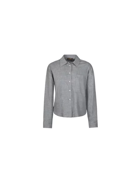 Koszula Moorer z kaszmiru szara