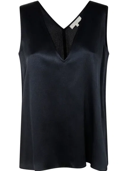 Top Antonelli din satin albastru