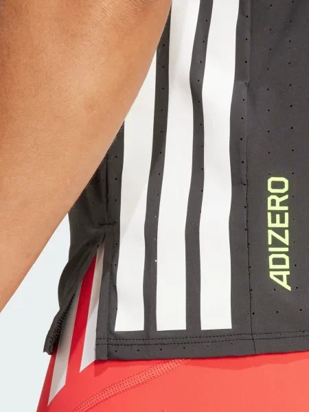 ADIDAS PERFORMANCE Tricou funcțional Adizero negru alb