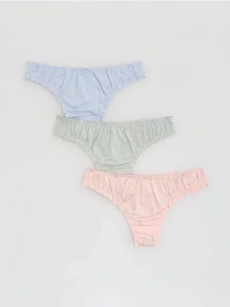 Reserved Majtki stringi 3 pack wielobarwny