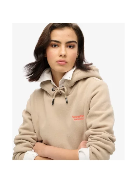Bluza z kapturem Superdry z logo szara
