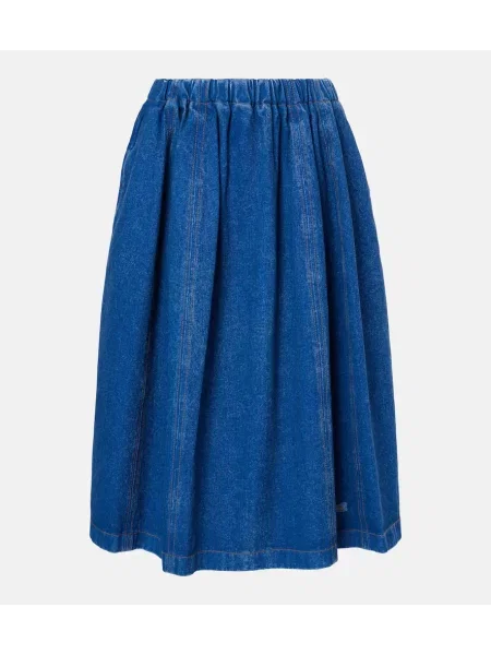 Fustă din denim Marni până la genunchi albastru
