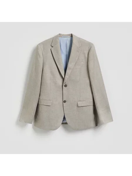 Reserved Slim fit sako s příměsí viskózy středně šedá