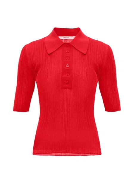 Tricou polo Gestuz roșu
