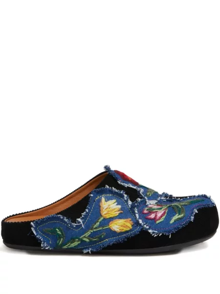 Sandale Marni cu model floral cu imagine negru