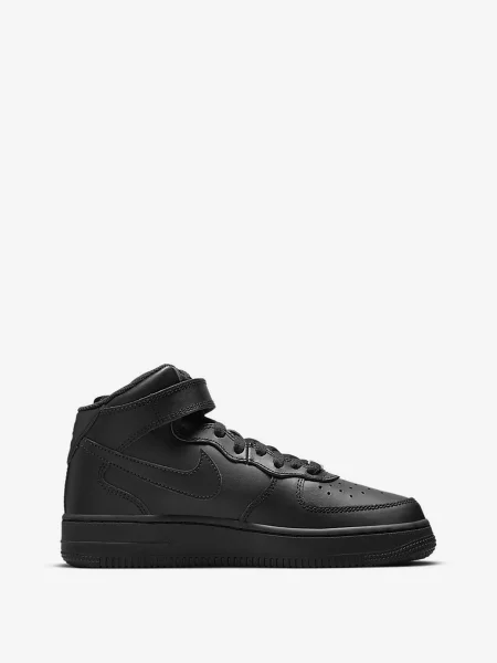 Шкіряні Дитячі Кеди високі NIKE Air Force 1 Mid LE чорний