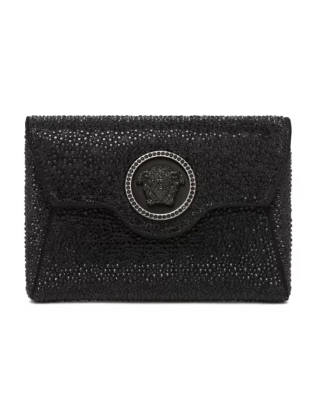 Torebka crossbody Versace żakardowa czarna