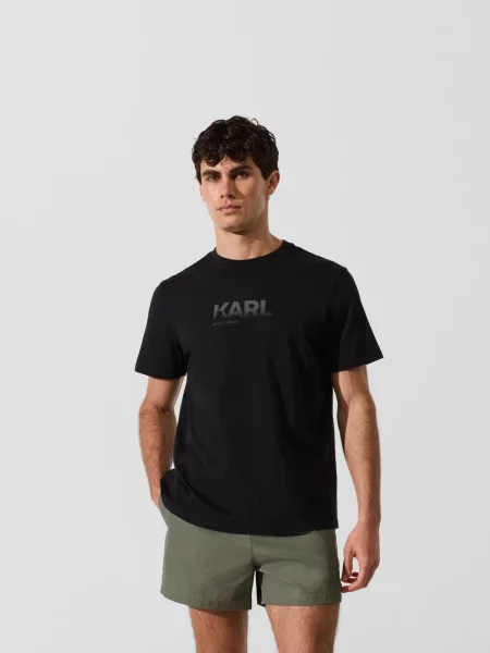Karl Lagerfeld Tricou kaki negru