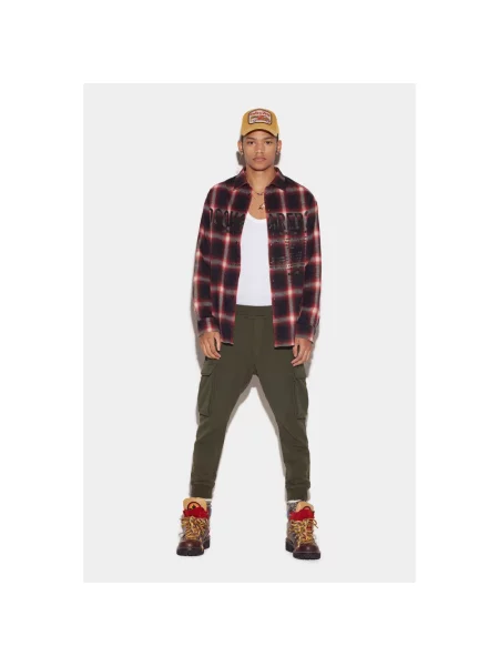Spodnie cargo Dsquared2 zielone