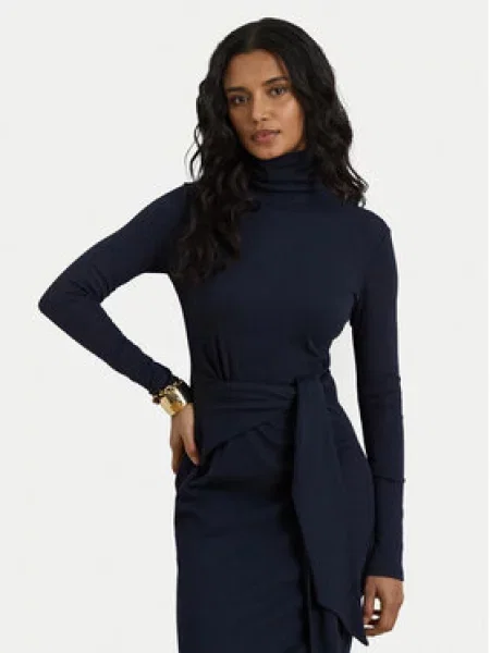 LAUREN RALPH LAUREN Pletena obleka Mornarsko modra