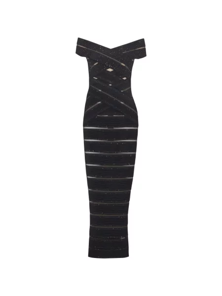Rochie midi Balmain tricotate de costum negru
