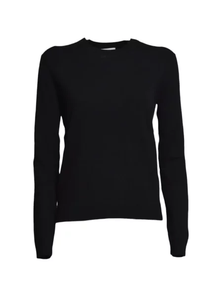 Lung pulover Weekend Max Mara cu decolteu rotund negru