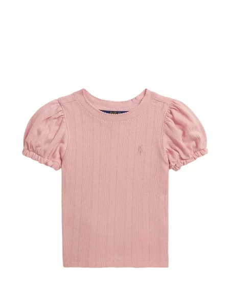Koszulka polo dziecięca Polo Ralph Lauren różowa