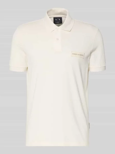 Koszulka polo o kroju regular fit z detalem z logo Armani Exchange białe