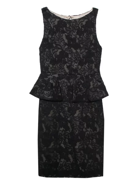 Пеплум костюм рокля Alice + Olivia черно