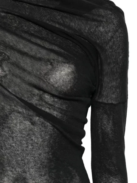 Rochie Paloma Wool de lână drapată negru