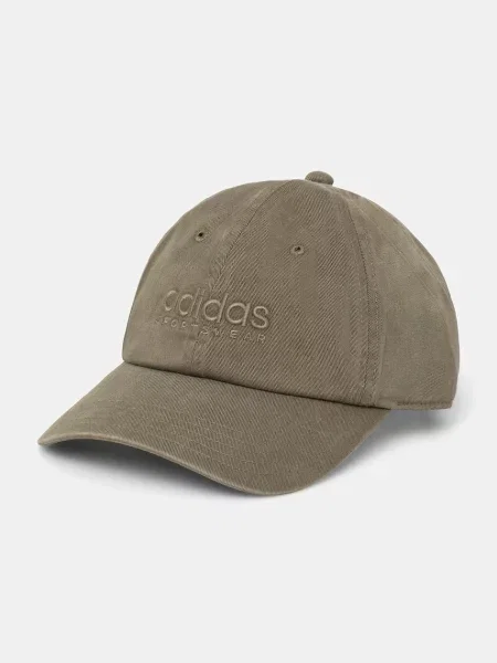 Шапка с козирка adidas с апликация зелено