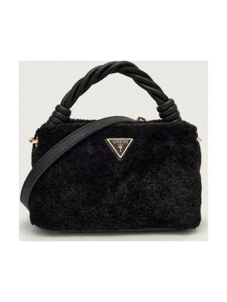 Guess Geantă pe umăr SHAIDA | shearling negru