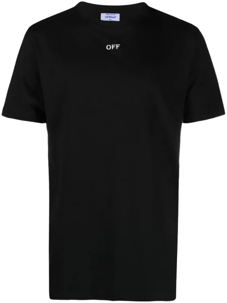 Tricou Off-white cu broderie alb