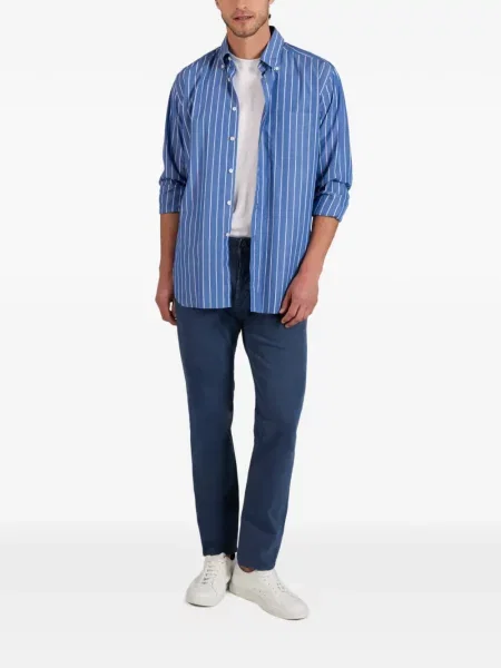 Pantaloni Incotex cu 5 buzunare albastru