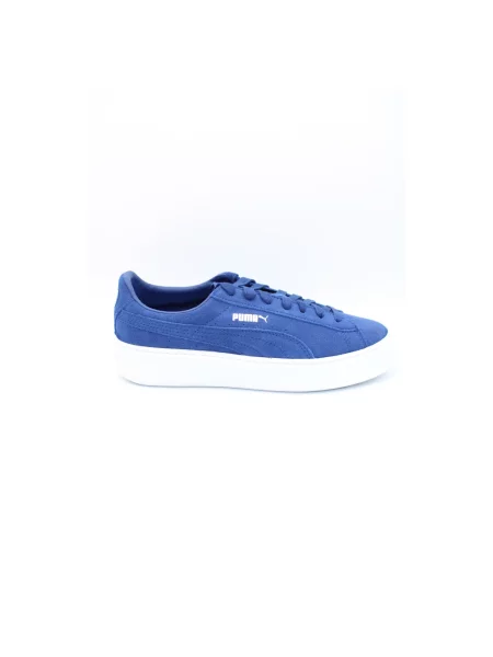 Sneakersy Puma Platform zamszowe na platformie niebieskie