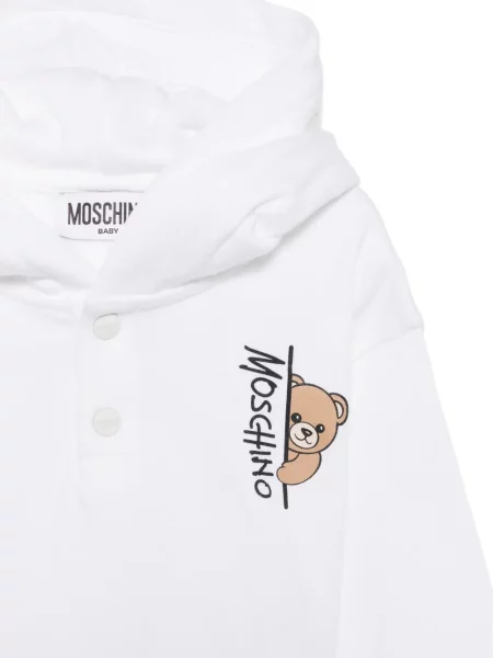 Bluza z kapturem dziecięca Moschino biała