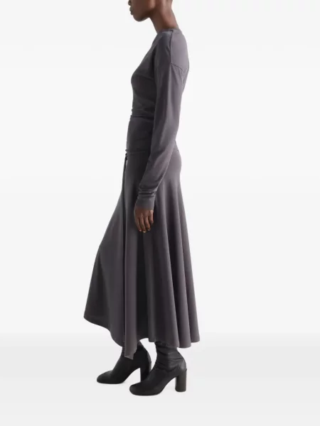 Lung rochie Lemaire din jerseu gri
