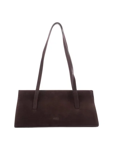 Torebka Estro zamszowa brązowa