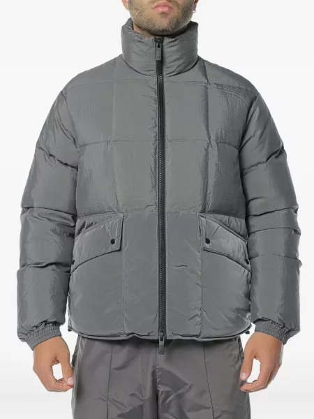 Matlasat geacă cu puf Armani Exchange gri